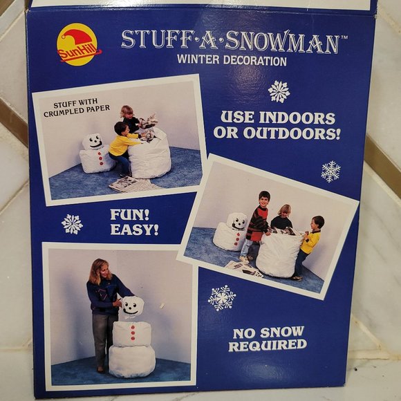 Vintage Christmas Decor Stuff A Snowman. perfect for classroom. activity kit - Picture 2 of 2